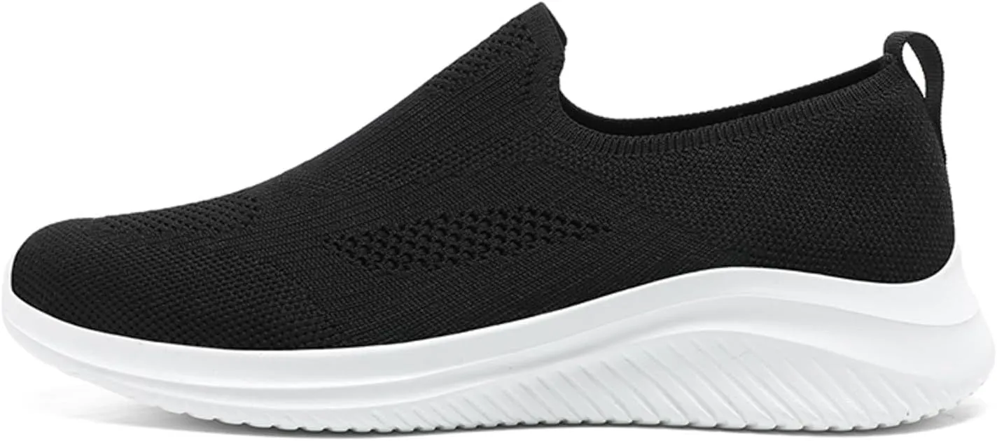 Memory Foam Versatile Shoes for Men Comfortable Breathable Stretch Canvas Slip on Sneaker Breathable Work Shoes