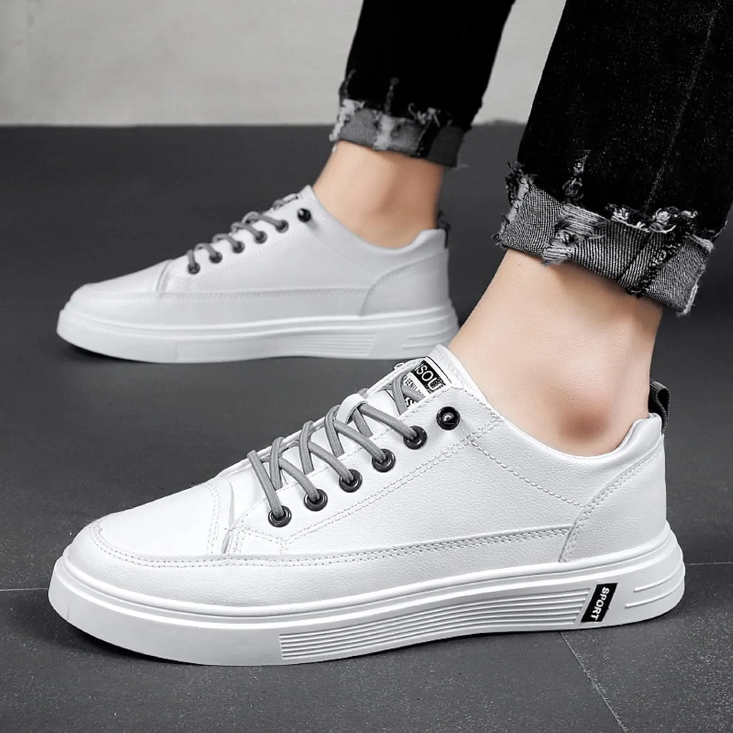 Men All Breathable Leather Casual Sneaker Mens Shoes