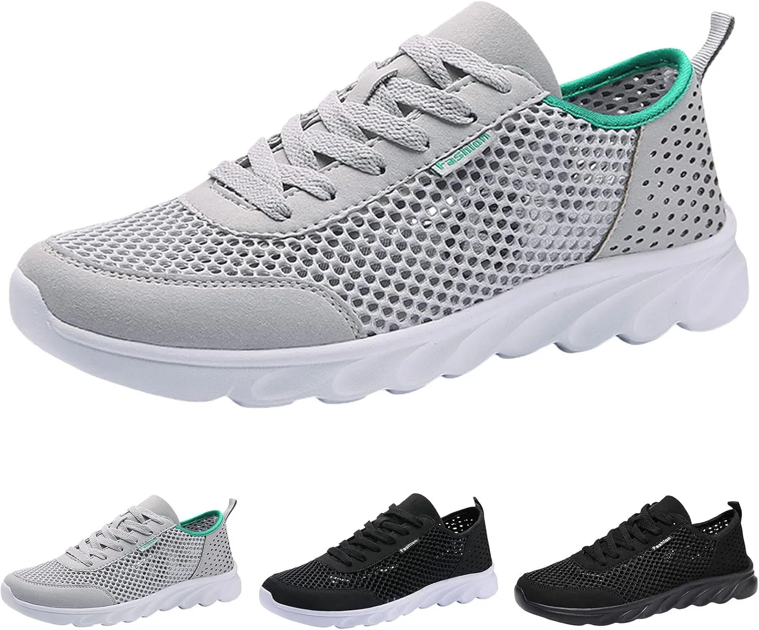 Men Sports Shoes Simple Solid Color Fashion Summer New Pattern Mesh Hollow Breathable Sneaker Rack for Men Bedroom Wall