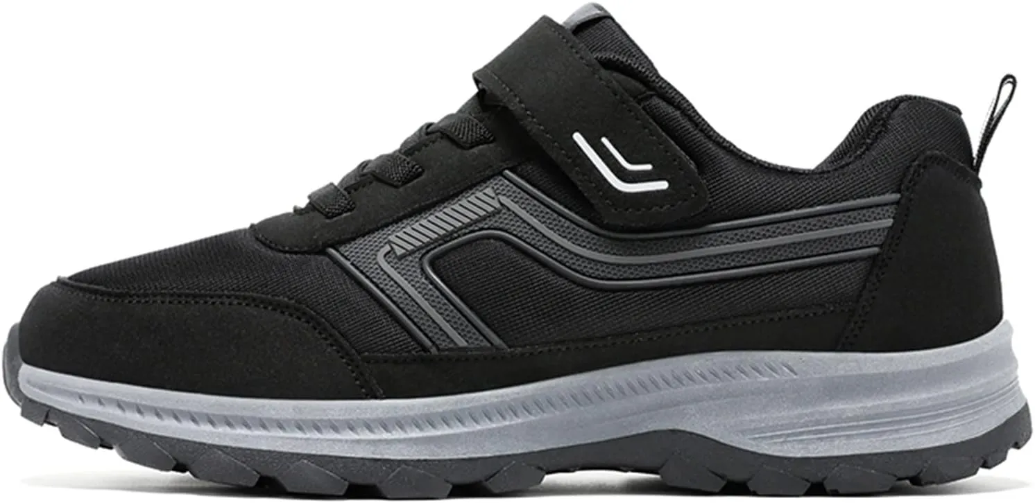 Men Walking Shoes Wide Hiking Shoes Waterproof Outdoor Work Shoes Trails Sneakers Casual Comfortable Trekking Shoes