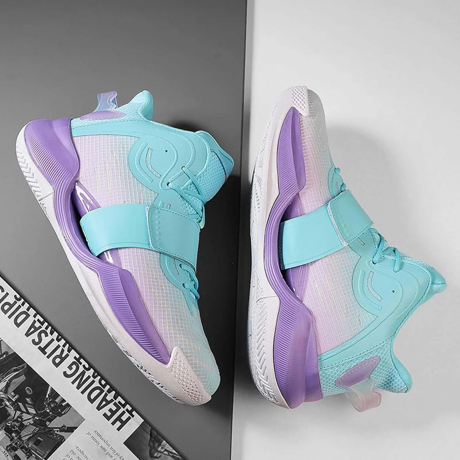 Men Women Fashion Basketball Shoes High Top Running Training Sneakers Breathable Rebound Fitness Tennis Outdoor Casual Walking Sneakers
