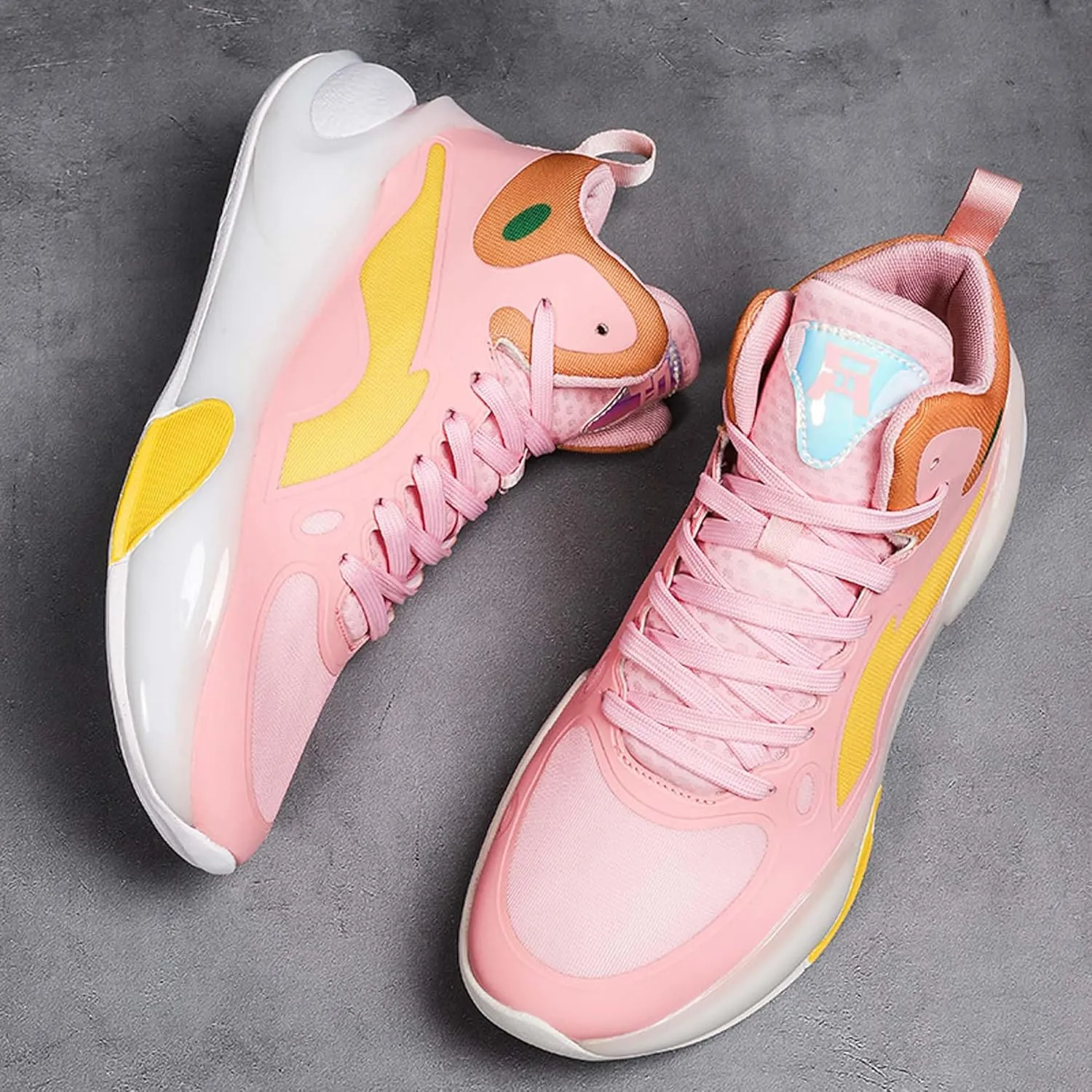 Men Women Non-Slip Basketball Shoes Fashion Breathable Sneakers Cushioning Rebound Sports Running Shoes Street Walking Casual Sports Basketball Shoes