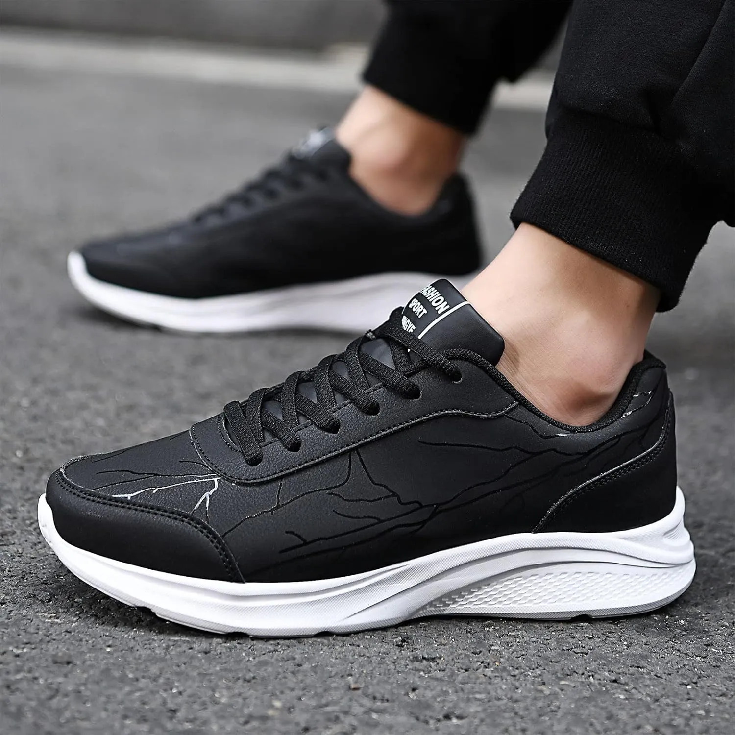 Men's Arch Support Workout Shoes Comfortable Lightweight Casual Walking Shoe Lightweight Diabetic Shoes for Men