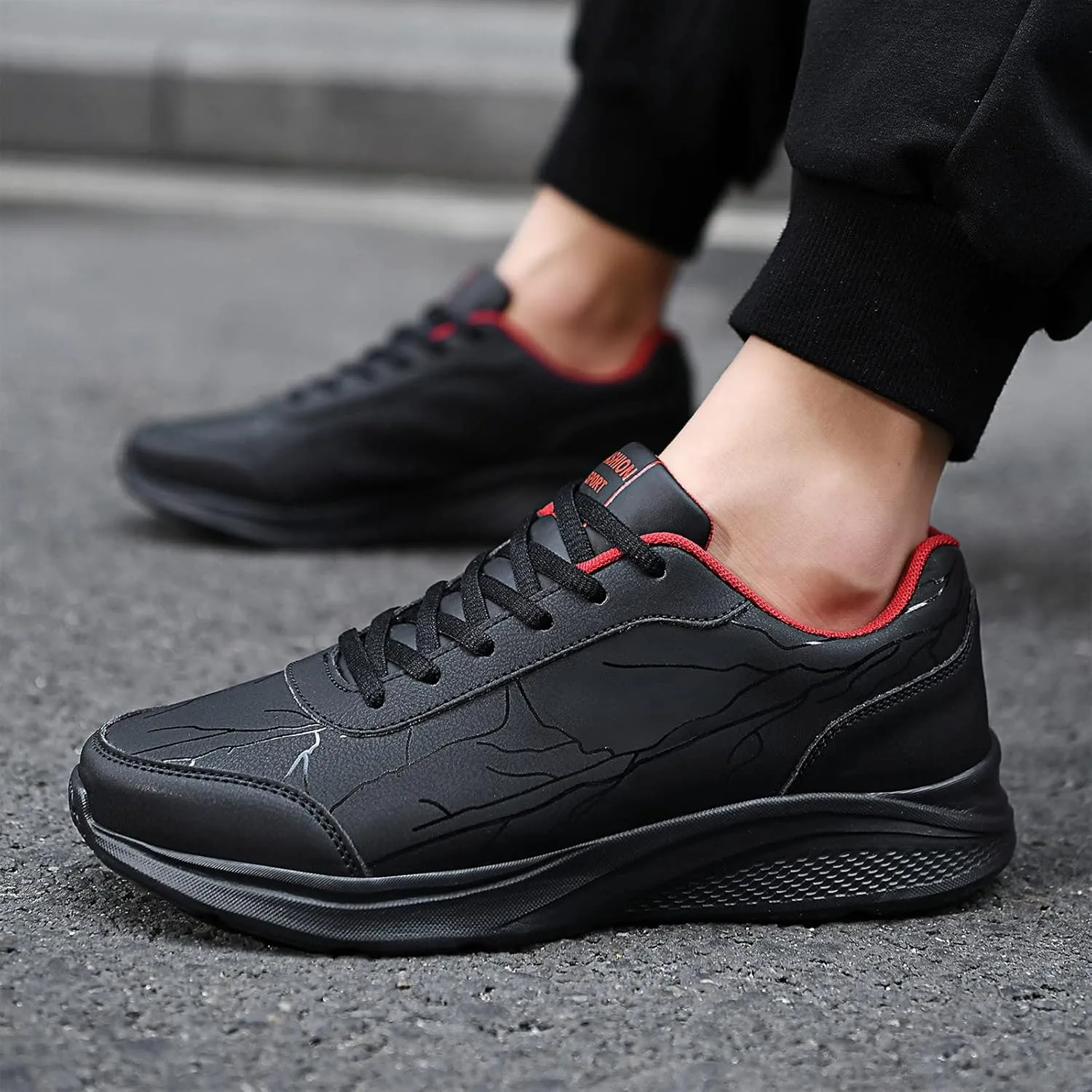 Men's Arch Support Workout Shoes Comfortable Lightweight Casual Walking Shoe Lightweight Diabetic Shoes for Men