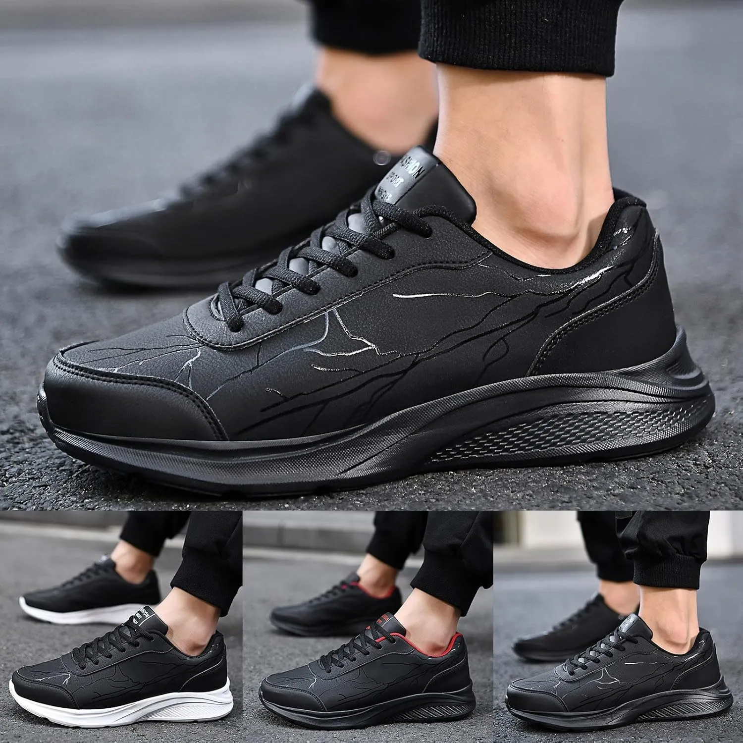 Men's Arch Support Workout Shoes Comfortable Lightweight Casual Walking Shoe Lightweight Diabetic Shoes for Men