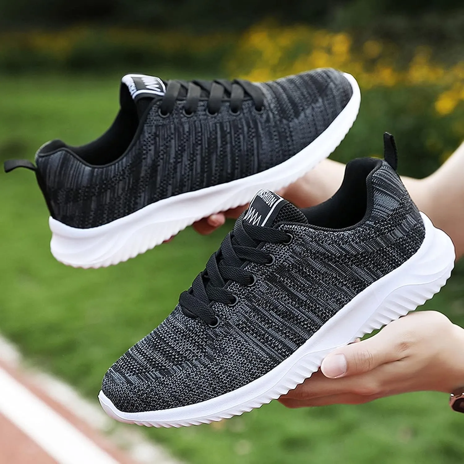 Men's Athletic Running Shoes Lace Up Lightweight Breathable Fashion Sneaker Lightweight Diabetic Shoes for Men