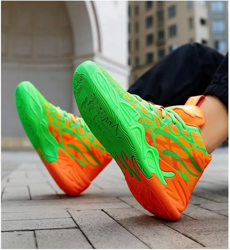 Men's Basketball Shoes Anti Slip Wear-Resistant Shock-Absorbing Breathable Multi-Directional Grip Sports Training Boots