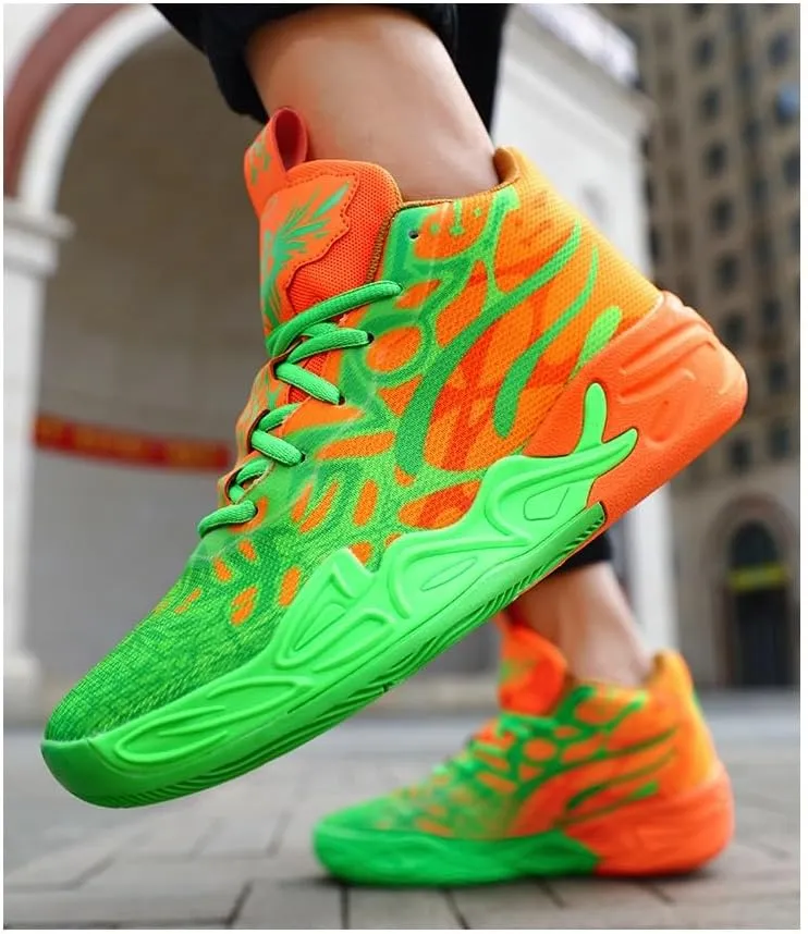 Men's Basketball Shoes Anti Slip Wear-Resistant Shock-Absorbing Breathable Multi-Directional Grip Sports Training Boots