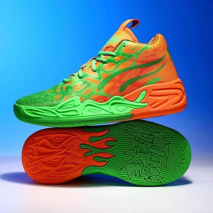 Men's Basketball Shoes Anti Slip Wear-Resistant Shock-Absorbing Breathable Multi-Directional Grip Sports Training Boots