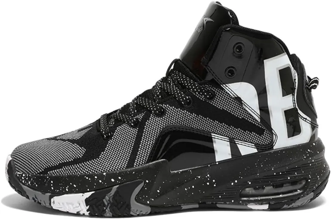 Men's Basketball Shoes with High Top Mesh Breathable Grip Anti Slip Wear-Resistant Sports Training Boots