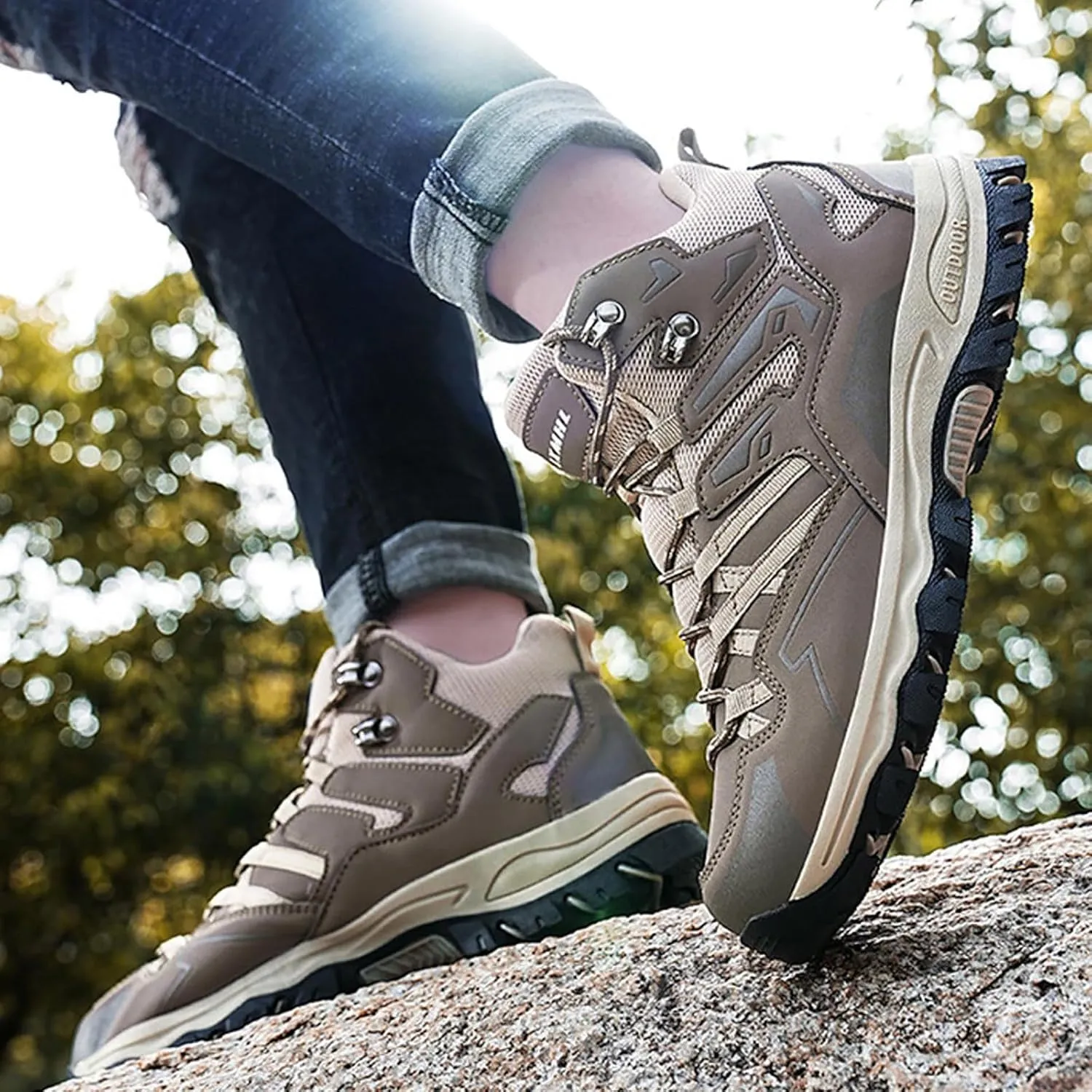 Men's Breathable Barefoot Shoes Breathable Casual Comfortable Walking Sneaker Men's Comfortable Diabetic Shoes