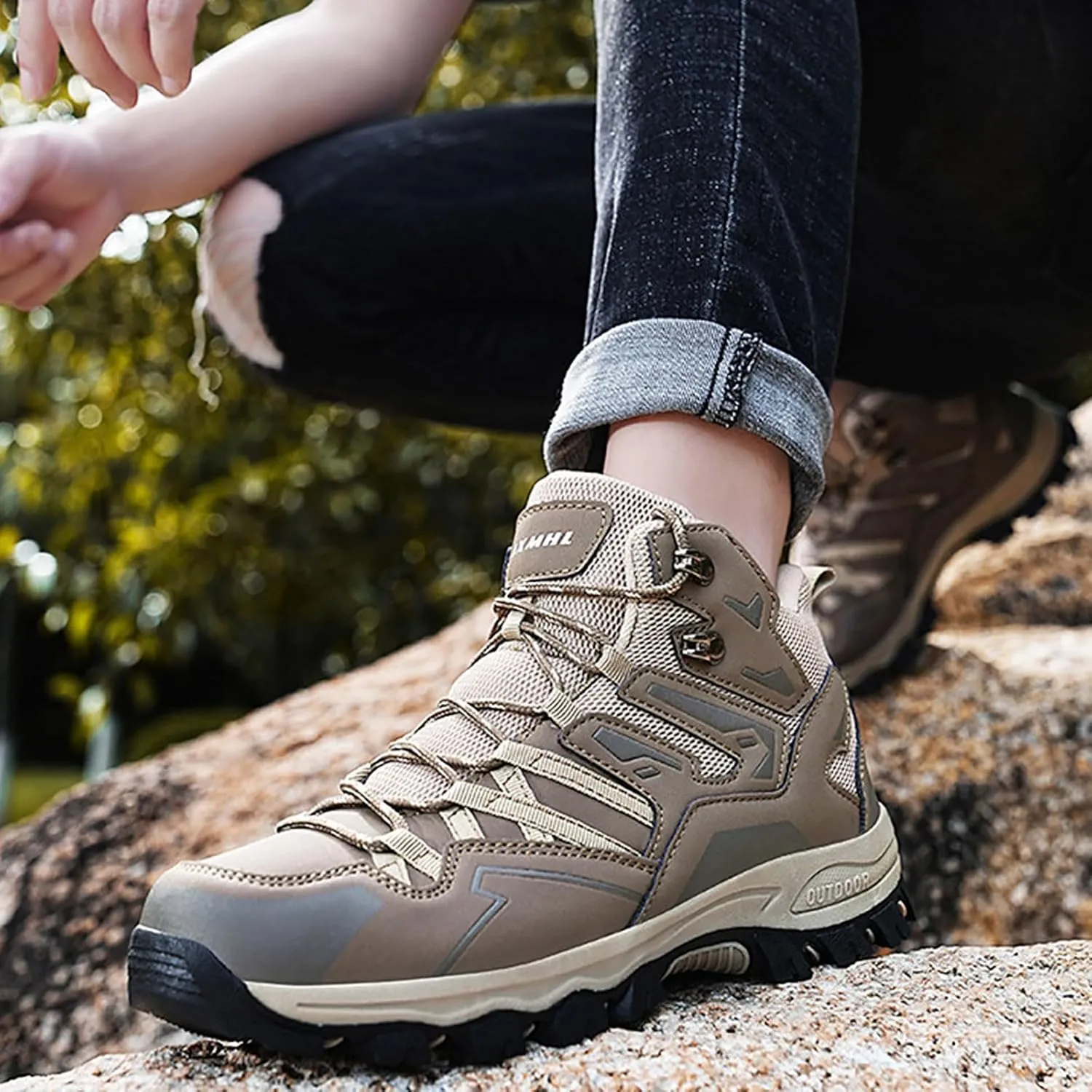 Men's Breathable Barefoot Shoes Breathable Casual Comfortable Walking Sneaker Men's Comfortable Diabetic Shoes