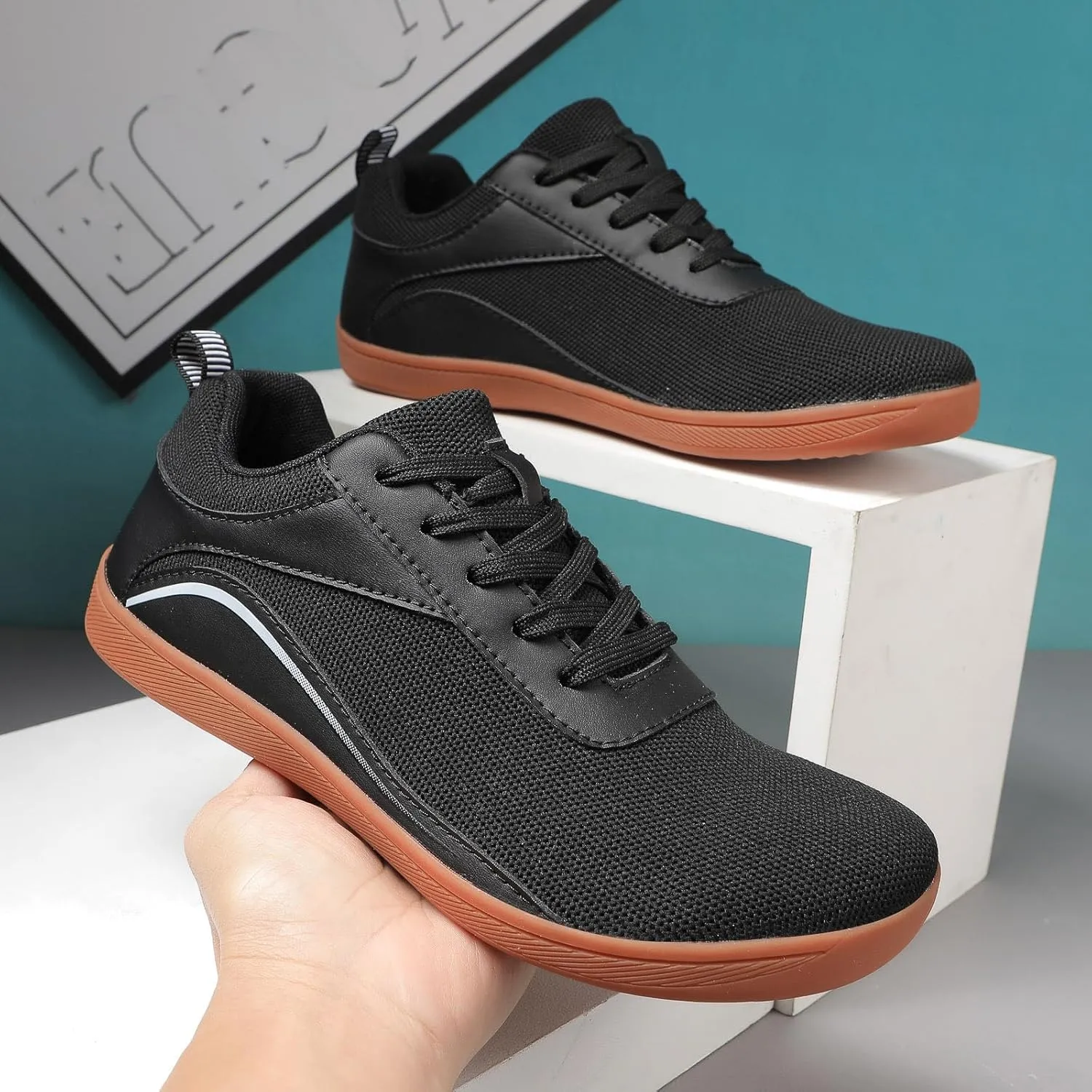 Men's Breathable Barefoot Shoes Comfortable Breathable Lightweight Tennis Shoe Men's Comfortable Diabetic Shoes