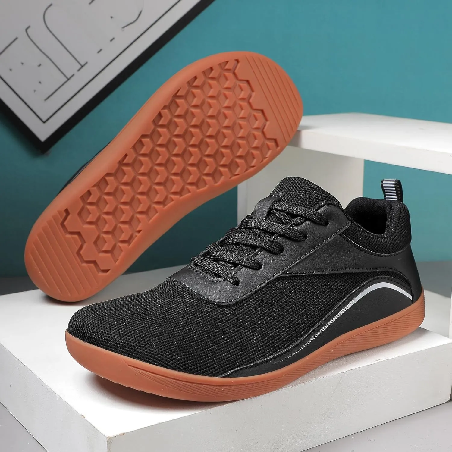 Men's Breathable Barefoot Shoes Comfortable Breathable Lightweight Tennis Shoe Men's Comfortable Diabetic Shoes