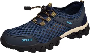 Men's Breathable Barefoot Shoes Lace Up Lightweight Breathable Fashion Sneaker Men's Comfortable Diabetic Shoes