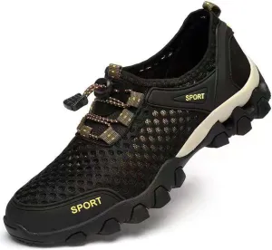 Men's Breathable Barefoot Shoes Lace Up Lightweight Breathable Fashion Sneaker Men's Comfortable Diabetic Shoes