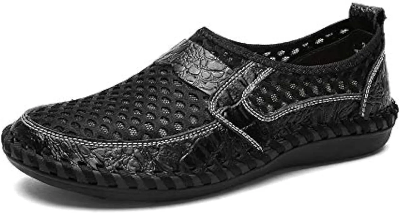 Men's Breathable Casual Mesh Loafers Slip On Walking Shoes Drving Moccasin