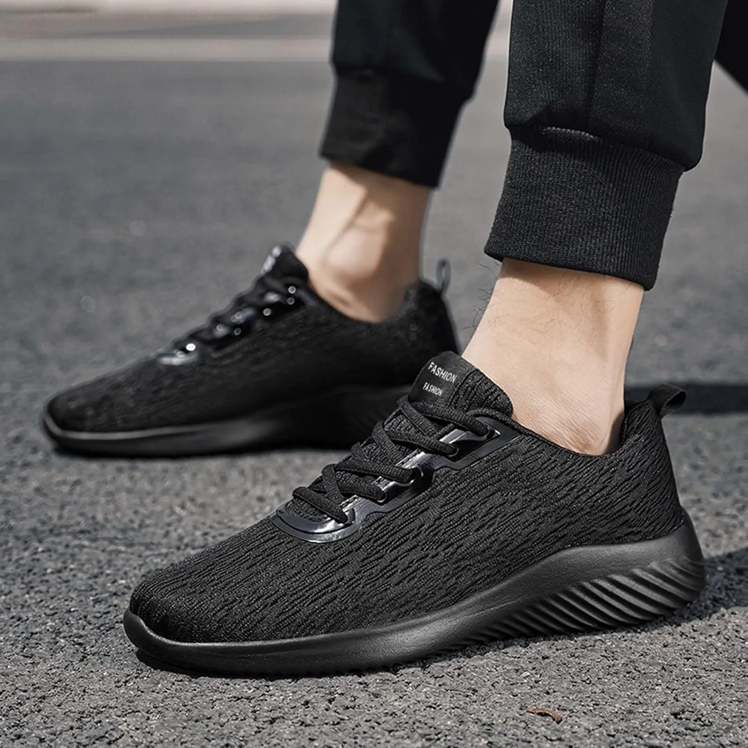 Mens Breathable Lace Up Running Shoes Breathable Casual Comfortable Walking Sneaker Wide Walking Shoes for Men
