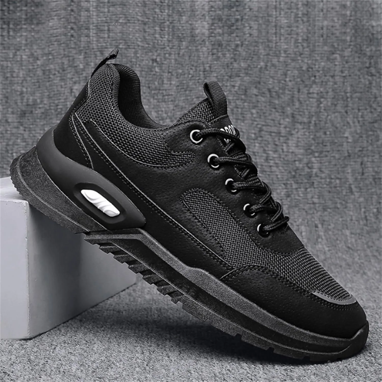 Mens Breathable Lace Up Running Shoes Comfortable Breathable Lace Up Sneaker Non Slip Work Sport Shoes for Men