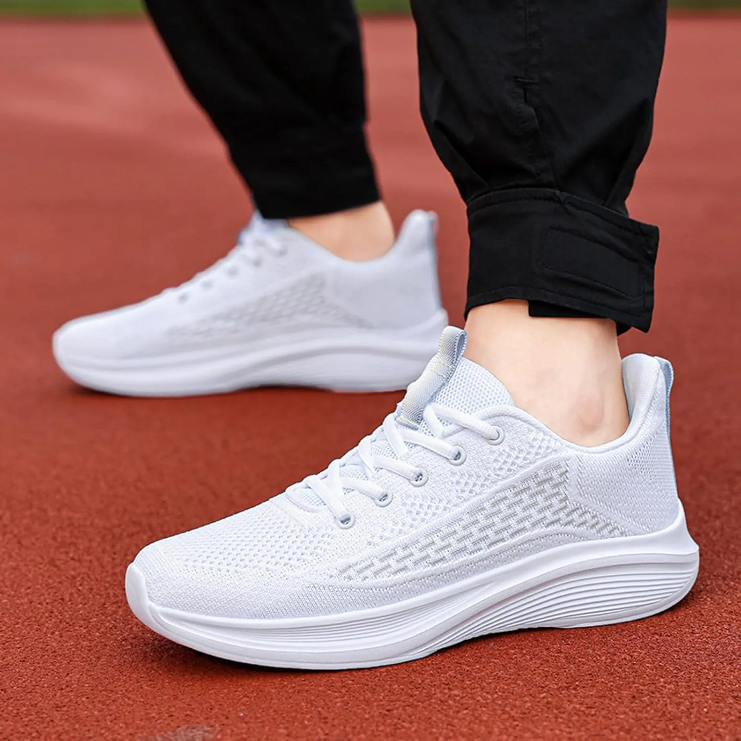 Men's Breathable Mesh Running Shoes Lightweight Breathable Slip On Running Shoe Lightweight Work Shoes for Men