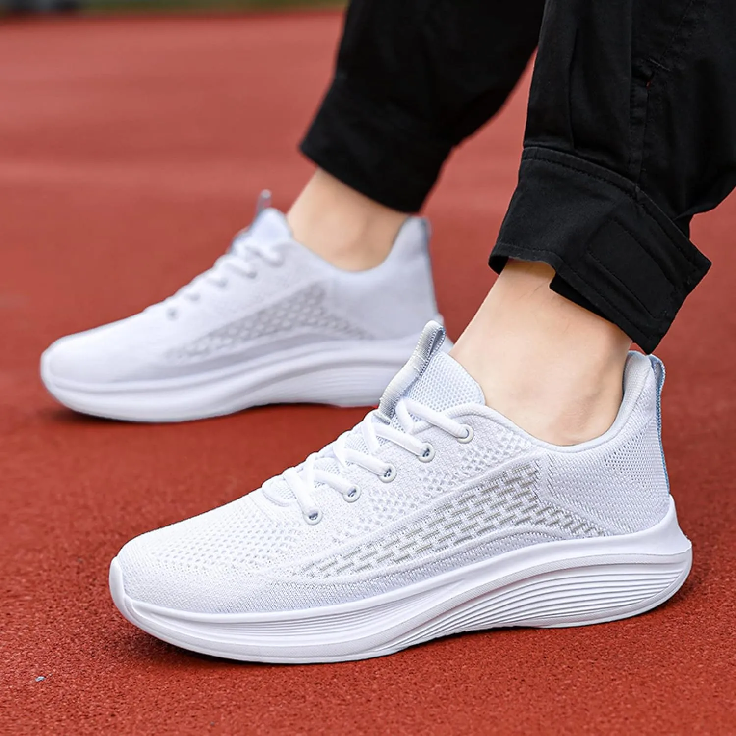 Men's Breathable Mesh Running Shoes Lightweight Breathable Slip On Running Shoe Lightweight Work Shoes for Men