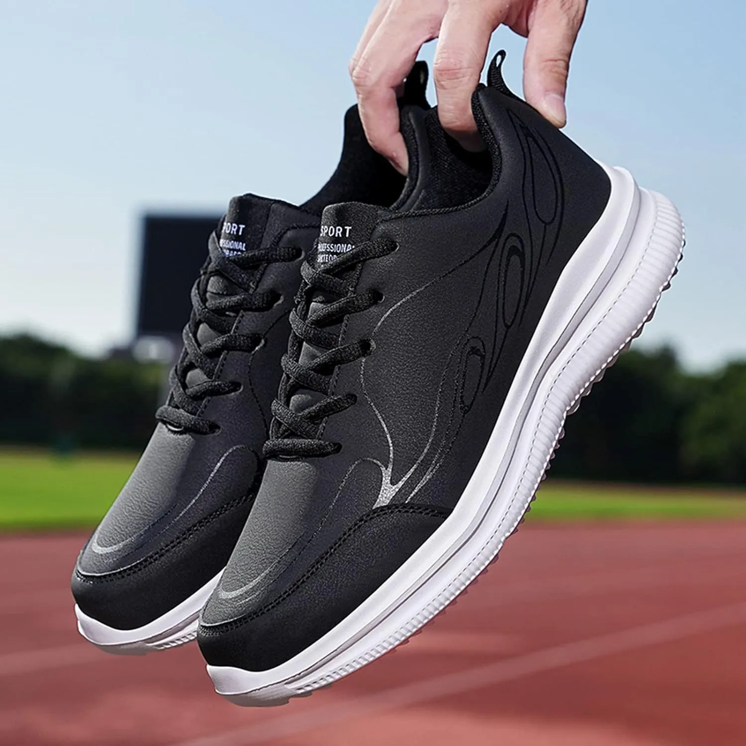 Men's Breathable Stretch Workout Shoes Casual Sneaker Mesh Breathable Walking Shoe Sport Jogging Walking Shoes