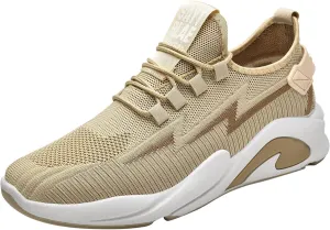 Men's Breathable Stretch Workout Shoes Comfortable Breathable Lace Up Sneaker Men's Sport Breathable Mesh Shoes
