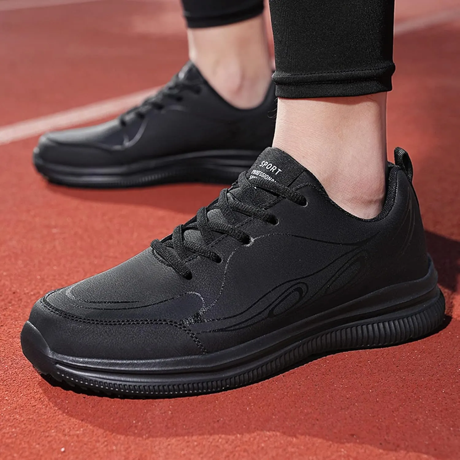 Men's Breathable Stretch Workout Shoes Lightweight Breathable Slip on Running Shoe Lightweight Minimalist Shoes