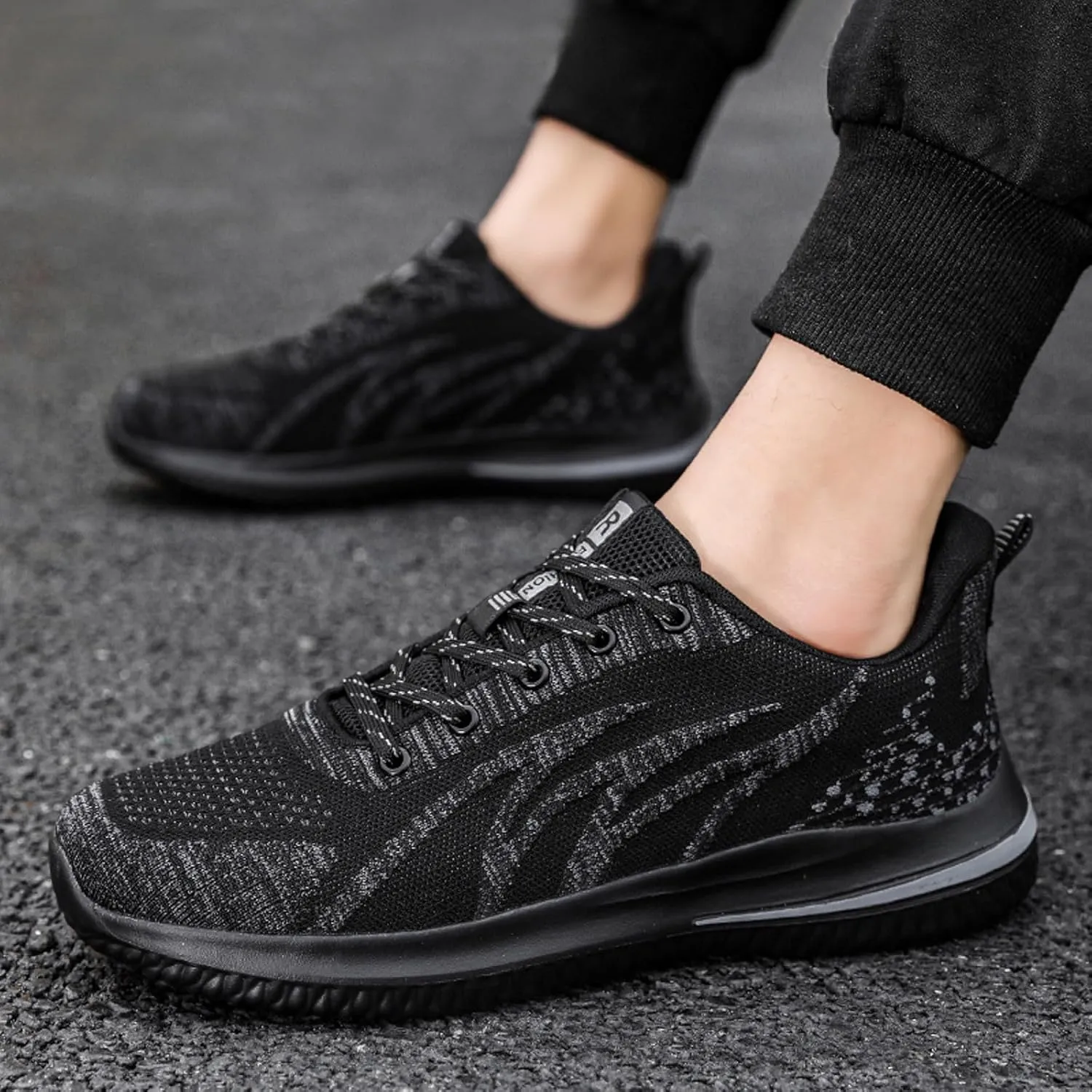 Men's Breathable Stretch Workout Shoes Portable Non Slip Fitness Workout Shoe Breathable Diabetic Shoes for Men