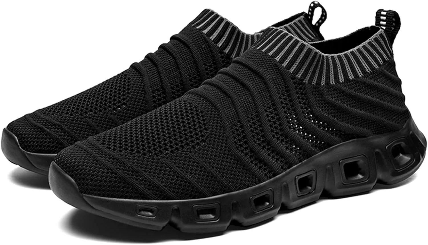 Men's Breathable Stretch Workout Shoes Supportive Running Athletic Sneaker Memory Foam Versatile Shoes for Men