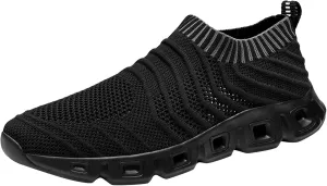 Men's Breathable Stretch Workout Shoes Supportive Running Athletic Sneaker Memory Foam Versatile Shoes for Men