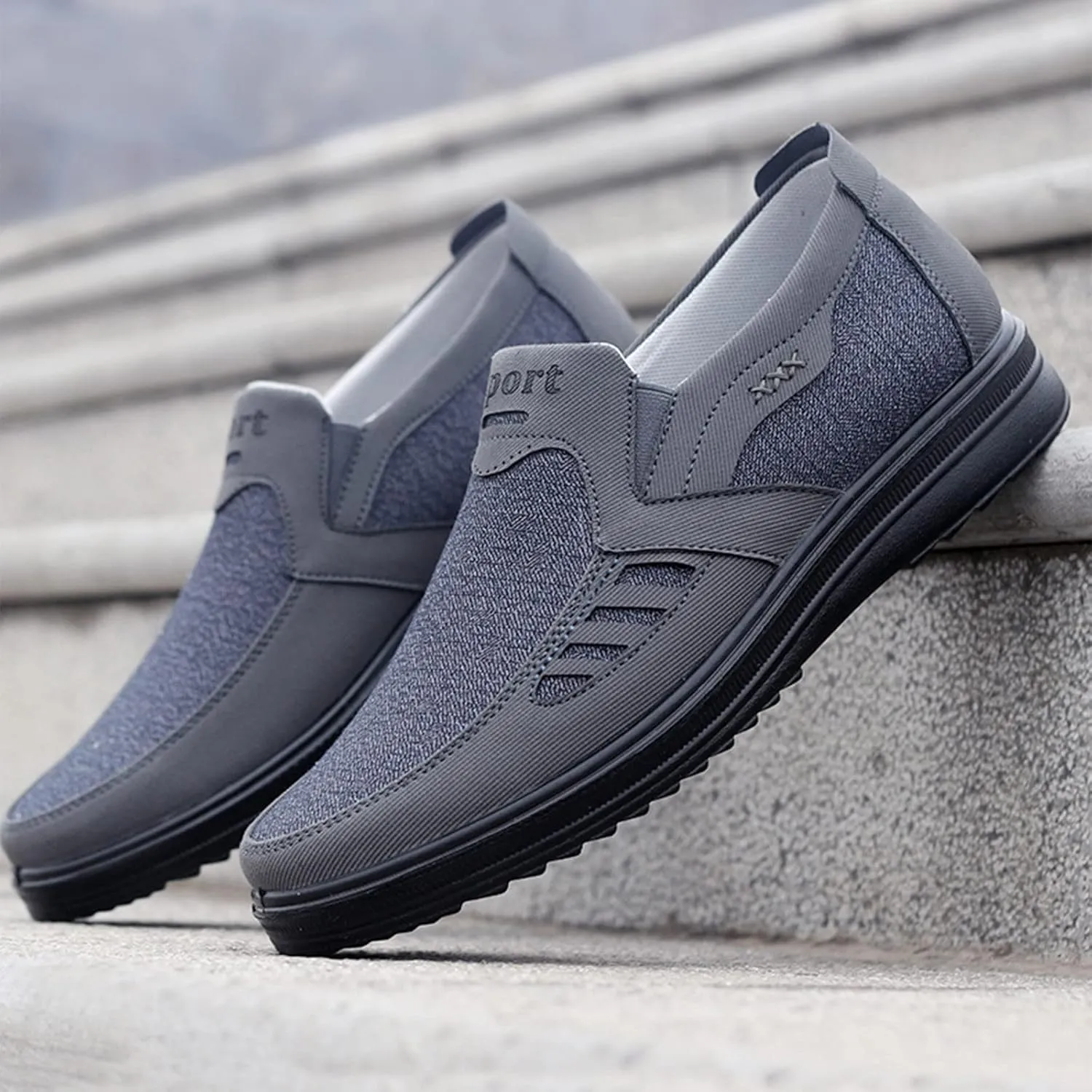 Men's Casual Dress Sneakers Fashion All Season Men Casual Shoes Flat Non Slip On Simple Design Solid Color Comfortable