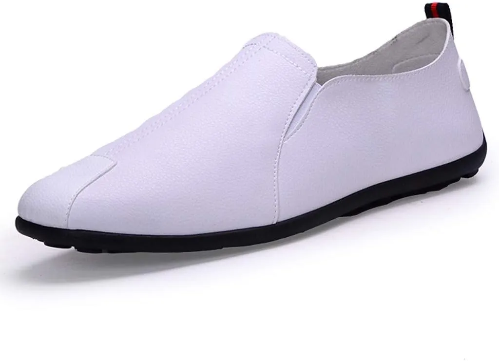 Men's Casual Dress Sneakers Fashion Men Leather Casual Slip-On Breathable Driving Boat Shoes Dress Shoes