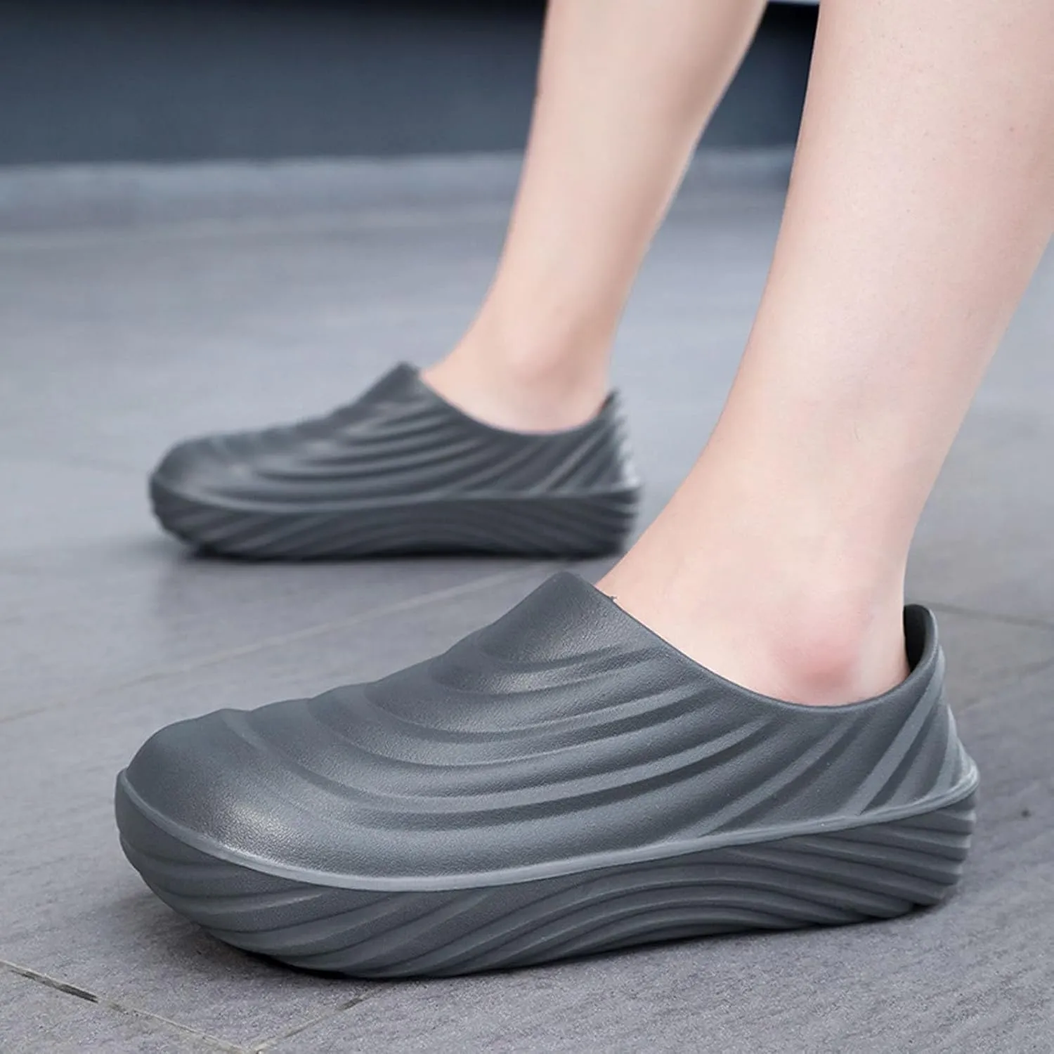 Men's Casual Dress Sneakers Men's and Work Shoes with Closure Toe Lightweight and Wear Solid Color Casual Shoes for