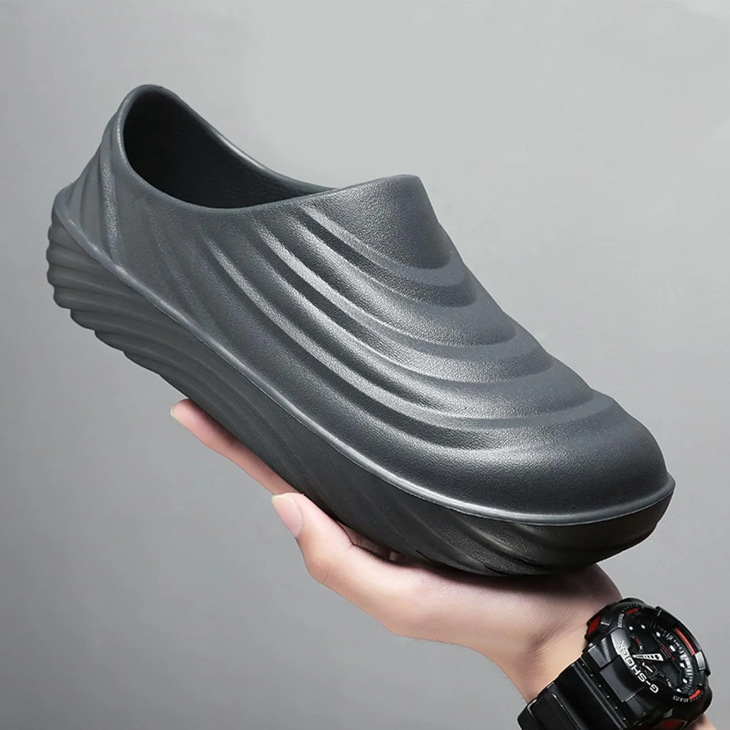 Men's Casual Dress Sneakers Men's and Work Shoes with Closure Toe Lightweight and Wear Solid Color Casual Shoes for