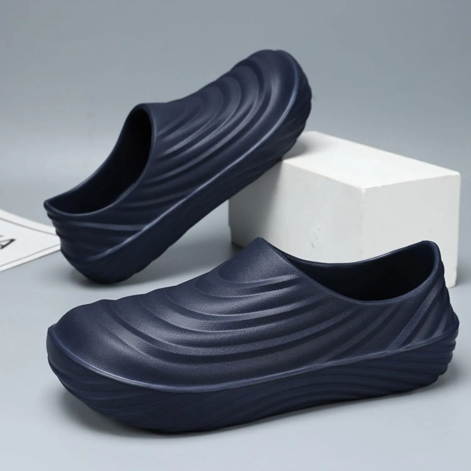 Men's Casual Dress Sneakers Men's and Work Shoes with Closure Toe Lightweight and Wear Solid Color Casual Shoes for