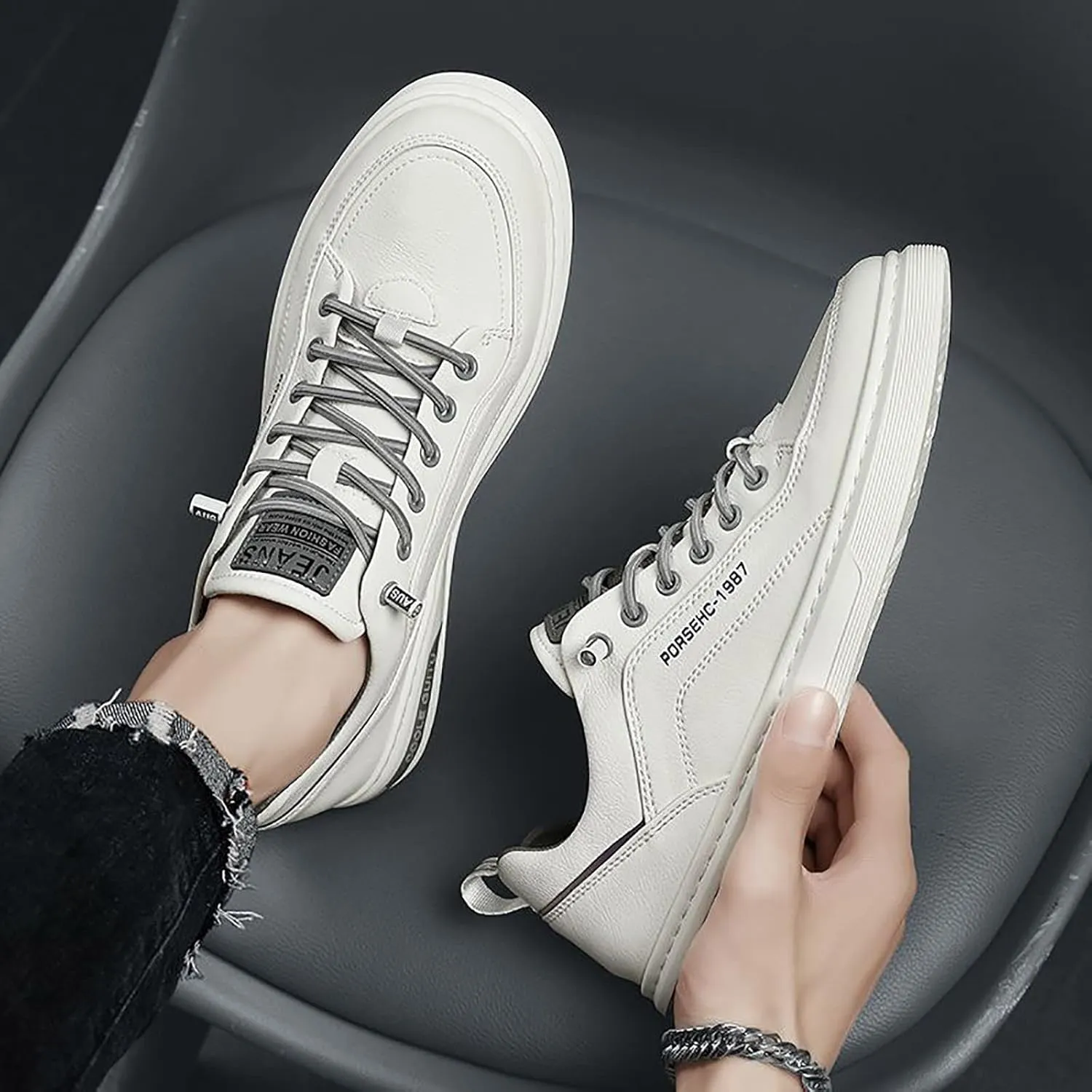 Men's Casual Dress Sneakers Sneakers Fashion Custom Low Top Leather Board Shoes Men Skateboard Casual Shoes