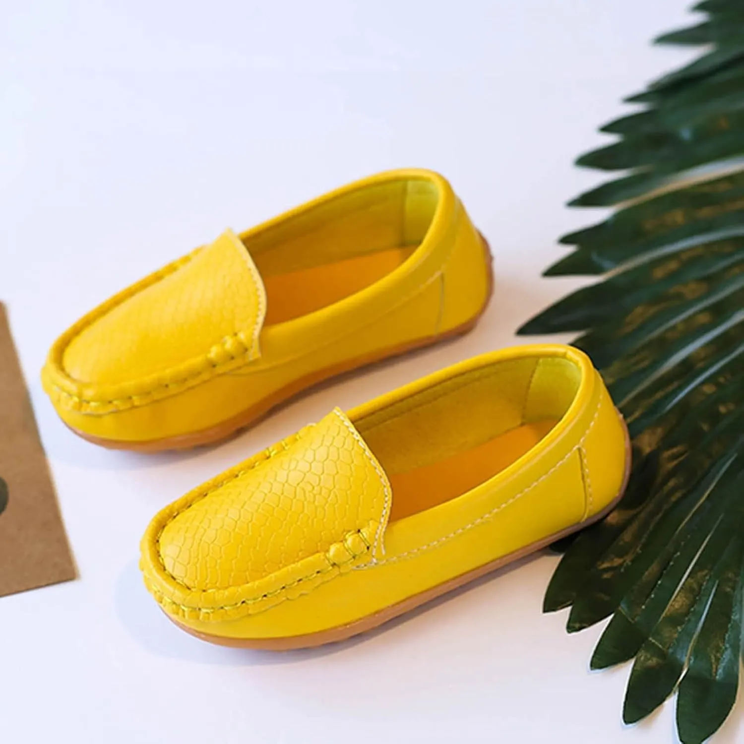Men's Casual Dress Sneakers Toddler Little Kid Boys Girls Soft Slip On Loafers Dress Flat Shoes Boat Shoes Casual
