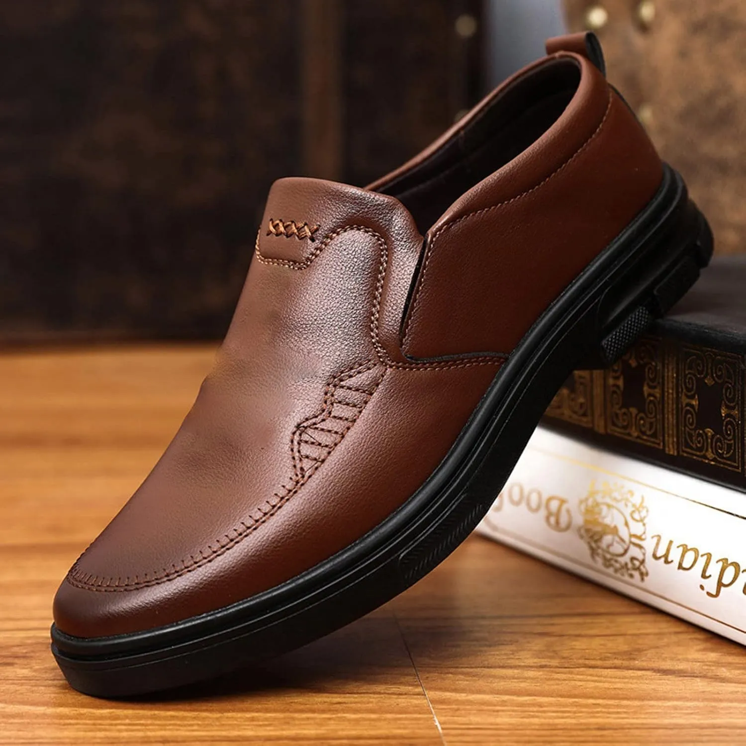 Mens Classic Dress Mesh Sneakers Oxfords for Men Business Modern Lace-Up Lightweight Walking Shoes