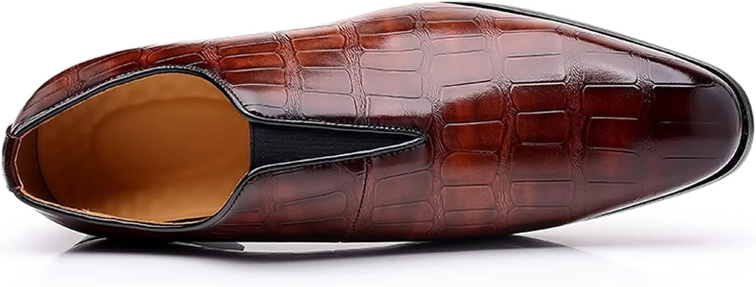Mens Classic Dress Oxfords Shoes for Men Comfortable Formal Lace-Up Lightweight Walking Shoes