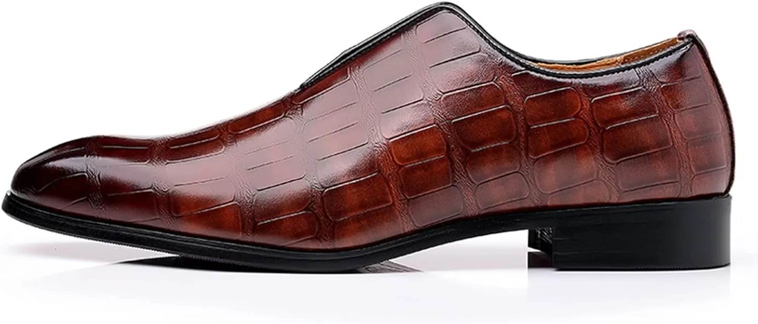 Mens Classic Dress Oxfords Shoes for Men Comfortable Formal Lace-Up Lightweight Walking Shoes