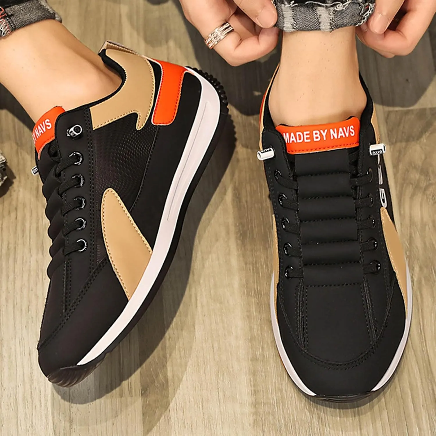 Men's Comfortable Diabetic Shoes Comfortable Breathable Stretch Canvas Slip on Sneaker Supportive Walking Shoes