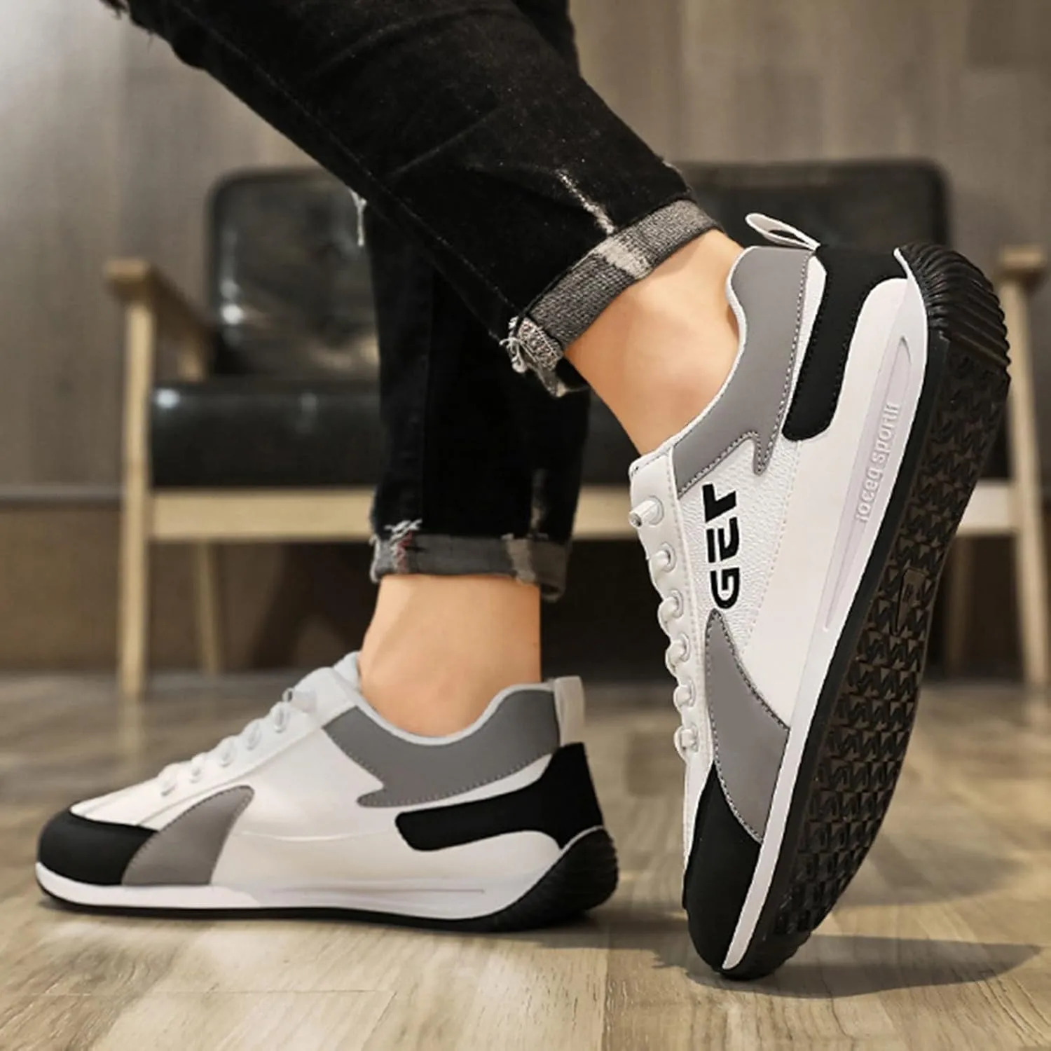 Men's Comfortable Diabetic Shoes Comfortable Breathable Stretch Canvas Slip on Sneaker Supportive Walking Shoes