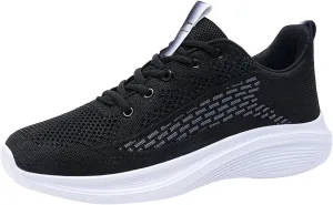 Men's Comfortable Stretch Workout Shoes Business Mesh Breathable Walking Shoe Breathable Lace Up Shoes for Men