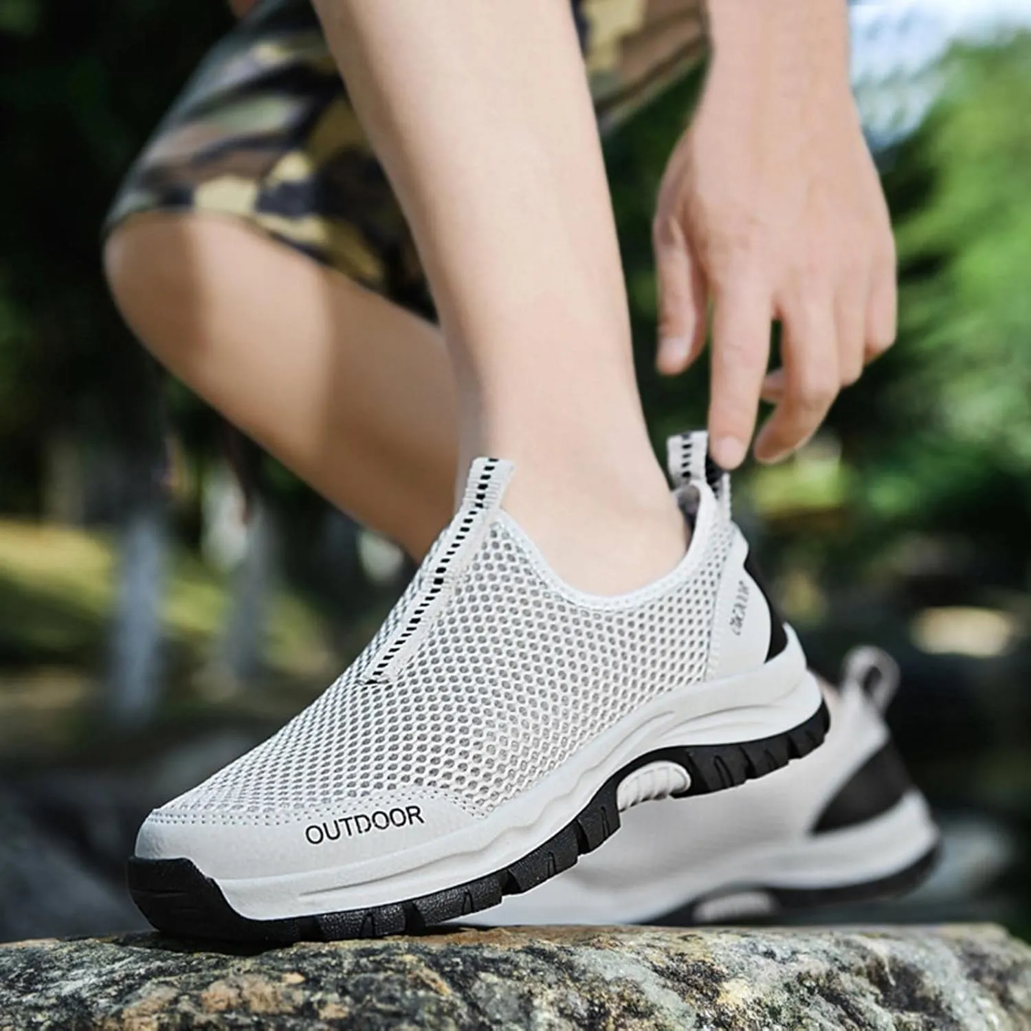 Men's Comfortable Stretch Workout Shoes Non Slip Lightweight Workout Shoe Fashion Lightweight Sneakers for Men