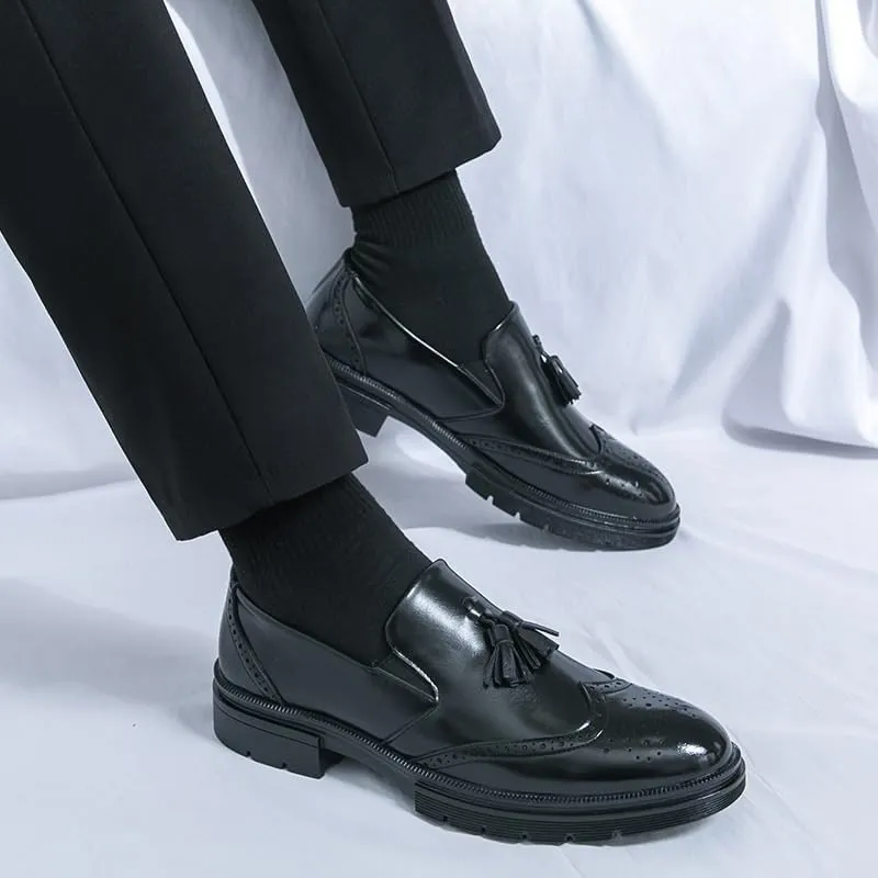 Men's Dress Loafer Shoes Slip-on Loafer Tassel Loafer Men's Premium Genuine Leather Casual Slip on Loafers Breathable Driving Shoes