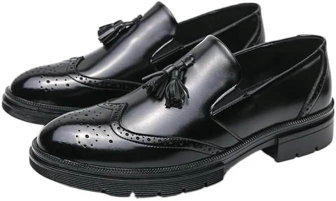 Men's Dress Loafer Shoes Slip-on Loafer Tassel Loafer Men's Premium Genuine Leather Casual Slip on Loafers Breathable Driving Shoes