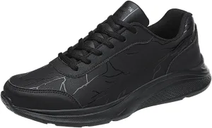 Men's Fashion Sneakers Low Top Leather Casual Lightweight Sports Men Shoes Walking Shoes