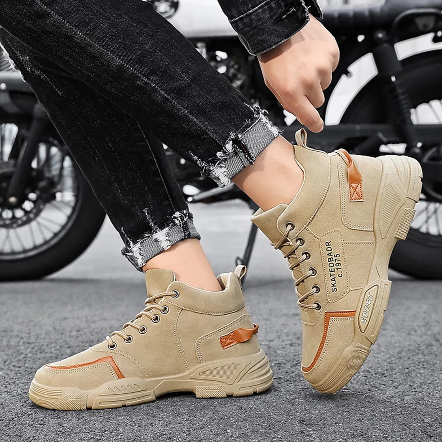 Men's Fashion Sneakers Men Shoes Casual Men Shoes in and Winter Warm Work Clothes Casual