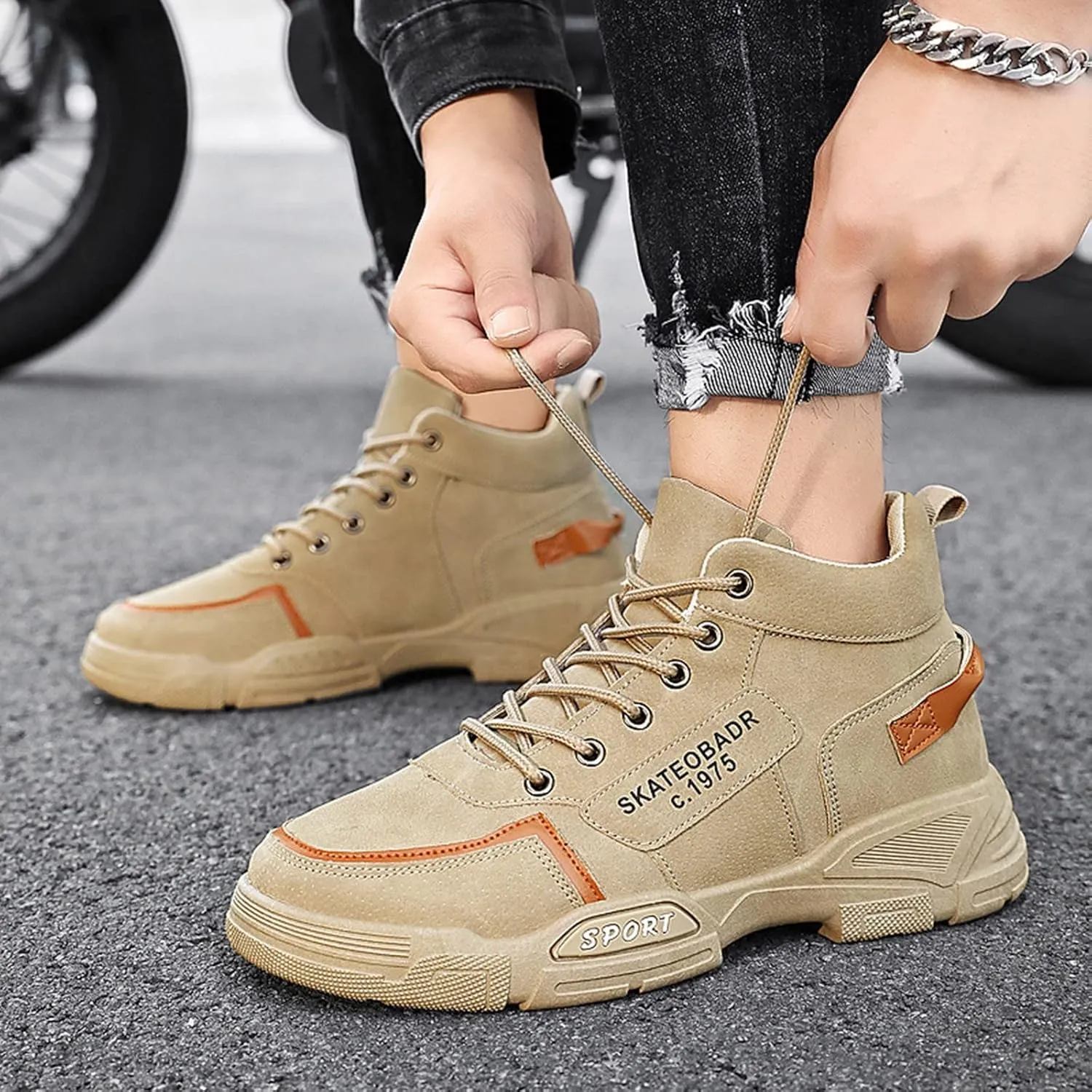 Men's Fashion Sneakers Men Shoes Casual Men Shoes in and Winter Warm Work Clothes Casual